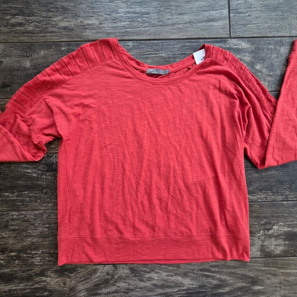 #540 Prana Women's Coral Long Sleeve Top with Lace Accents